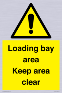 Loading bay area Keep area clear